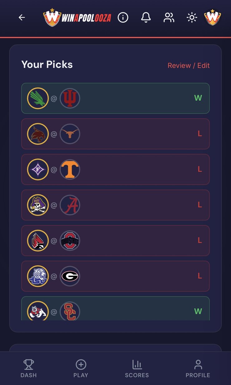 Your picks graded as games go final